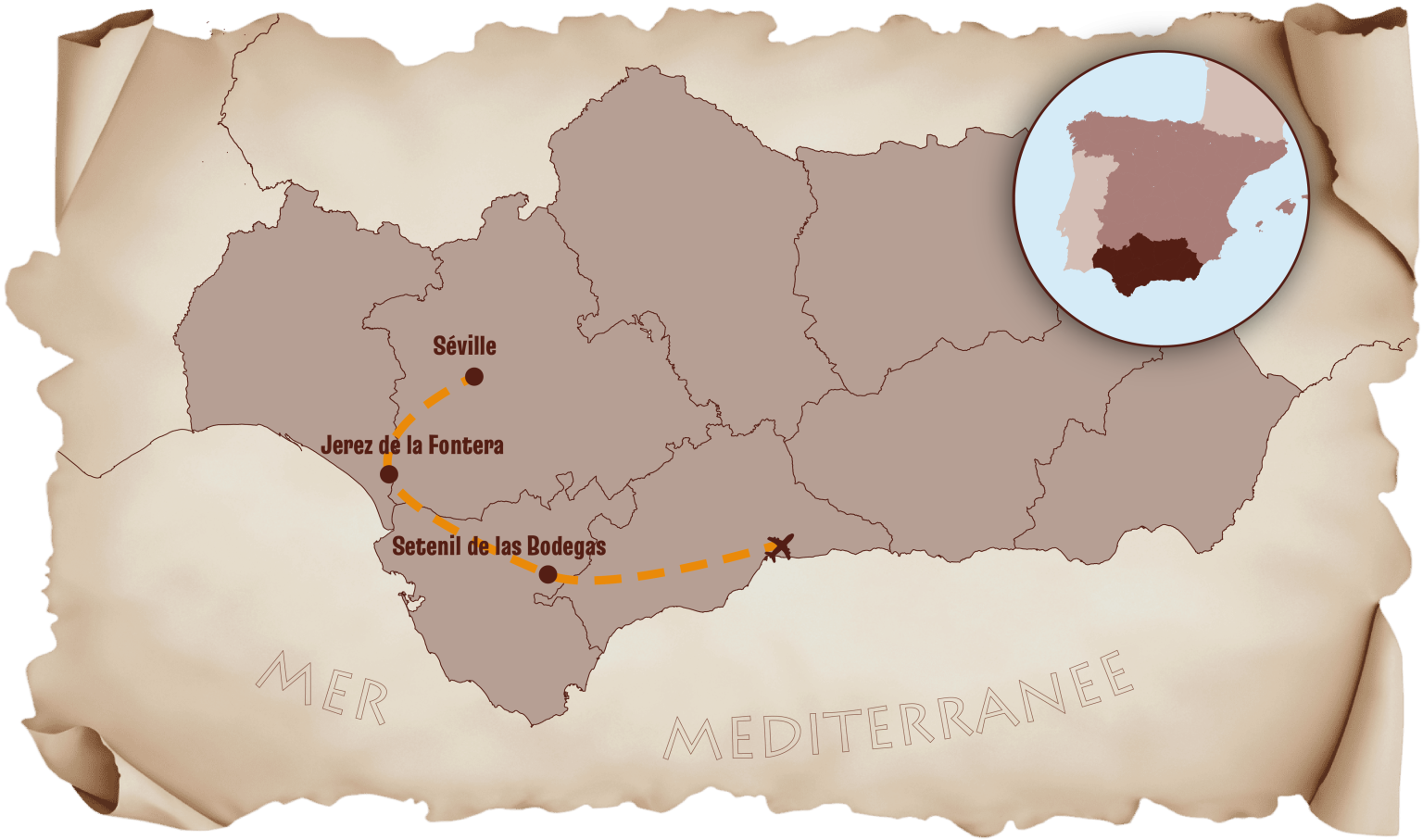 Carte avec encart Culture et Gastronomie