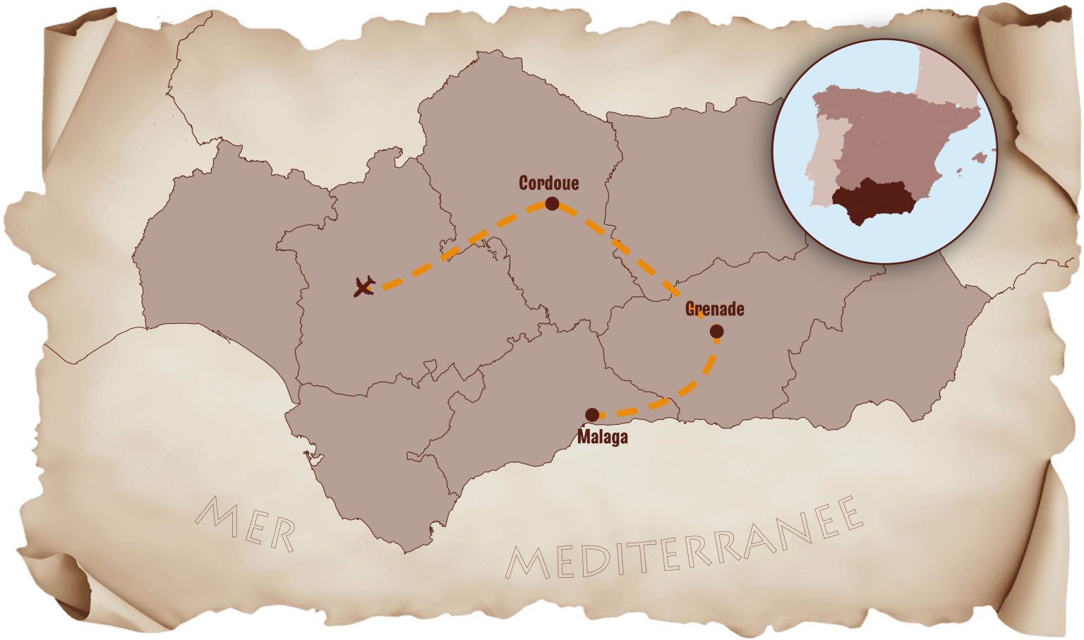 Carte avec encart Patrimoine et Histoire